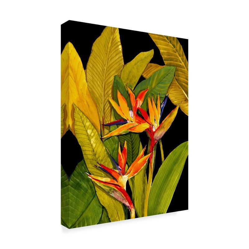 Large Multicolor Canvas Art with Bird of Paradise