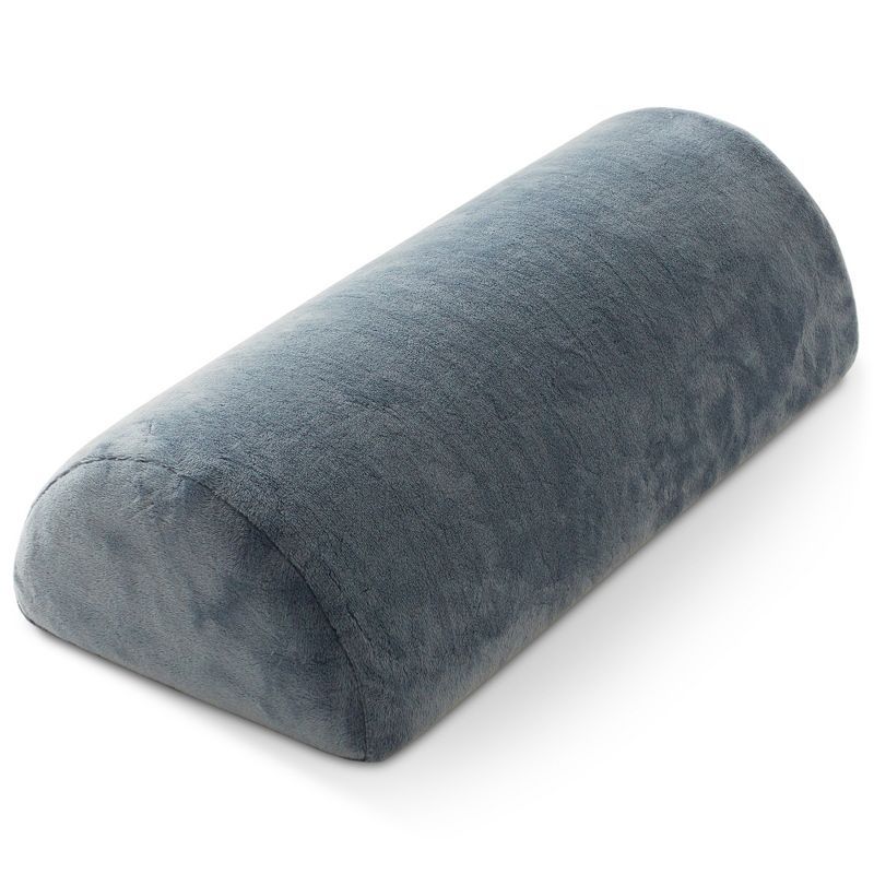 Gray Half Moon Memory Foam Lumbar Support Pillow