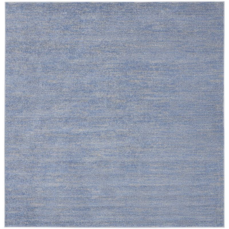 Blue/Grey Square Easy Care Synthetic Area Rug 5 ft x 5 ft