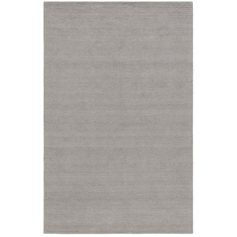 Gray Tufted Handmade Washable Non-slip Wool Rug 4' x 6'