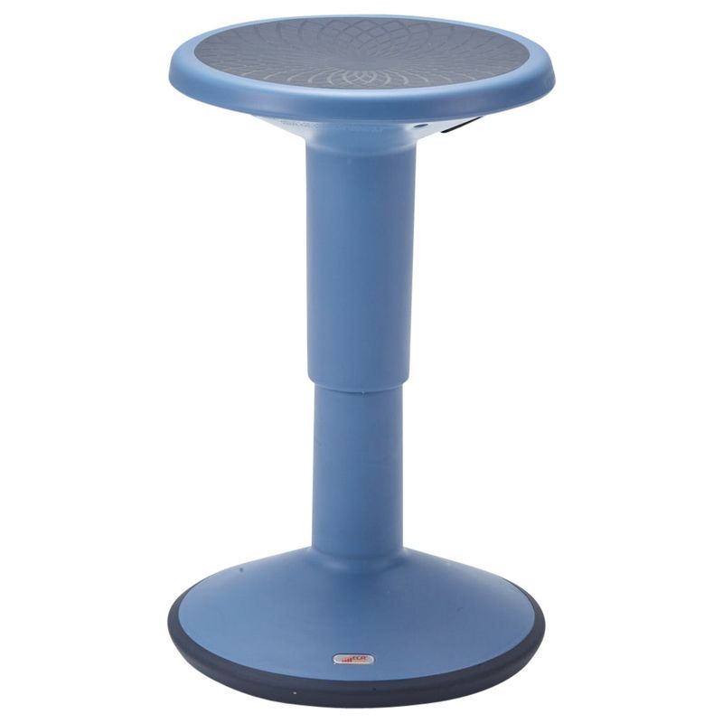 Powder Blue Adjustable Swivel Wobble Stool with Non-Slip Seat