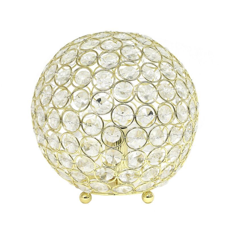 Bronze Crystal Ball Sequin Table Lamp for Kids Nursery