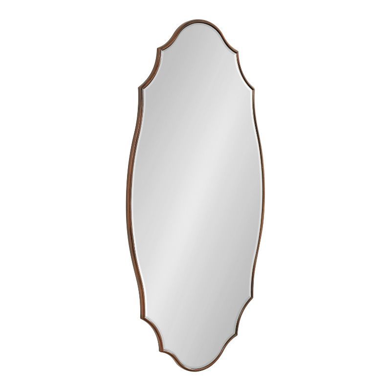 Leanna 42" Bronze Scalloped Oval Wall Mirror