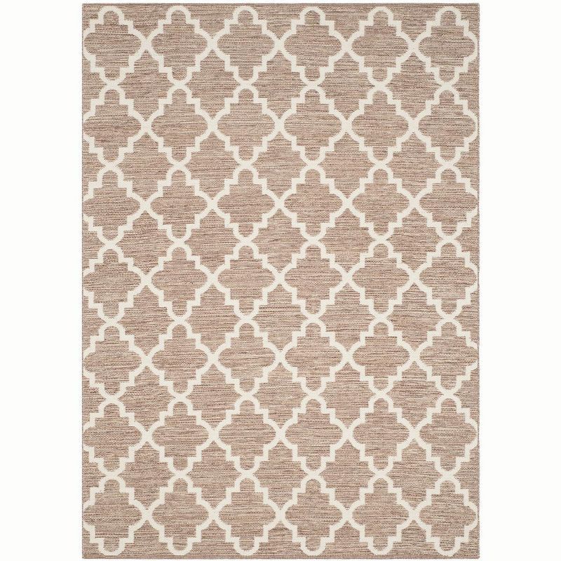 Coastal Charm Ivory Cotton Flat Woven 5'x7' Area Rug