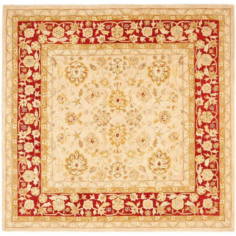 Elegant Anatolia Ivory Wool 8' Square Tufted Area Rug