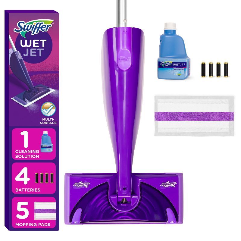 Swiffer WetJet Purple Spray Mop Kit with Pads and Solution