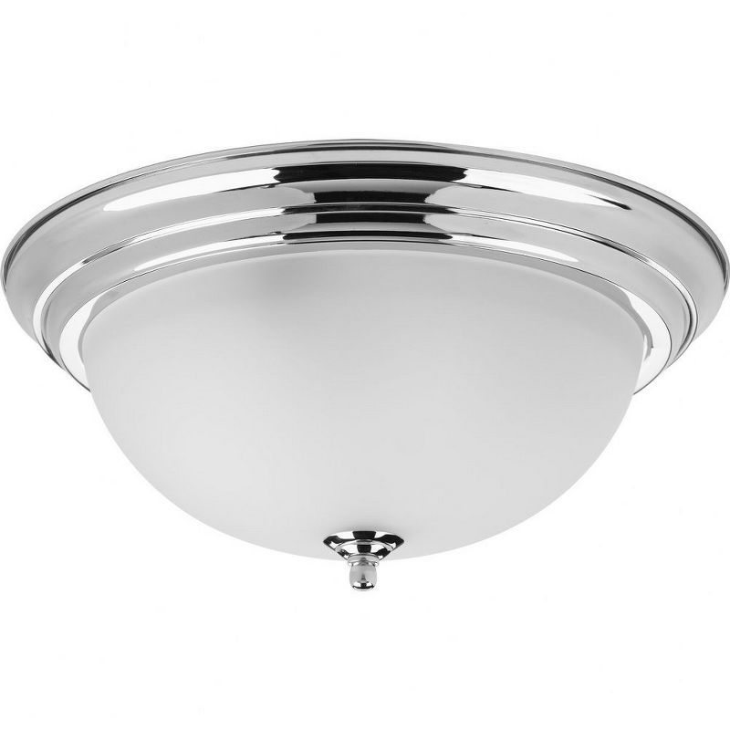 Polished Chrome Dome Glass Flush Mount Light