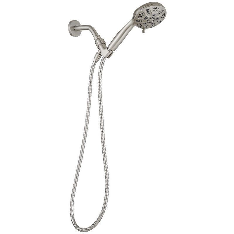 Brushed Nickel Wall Mount Handheld Shower Head with Adjustable Bracket