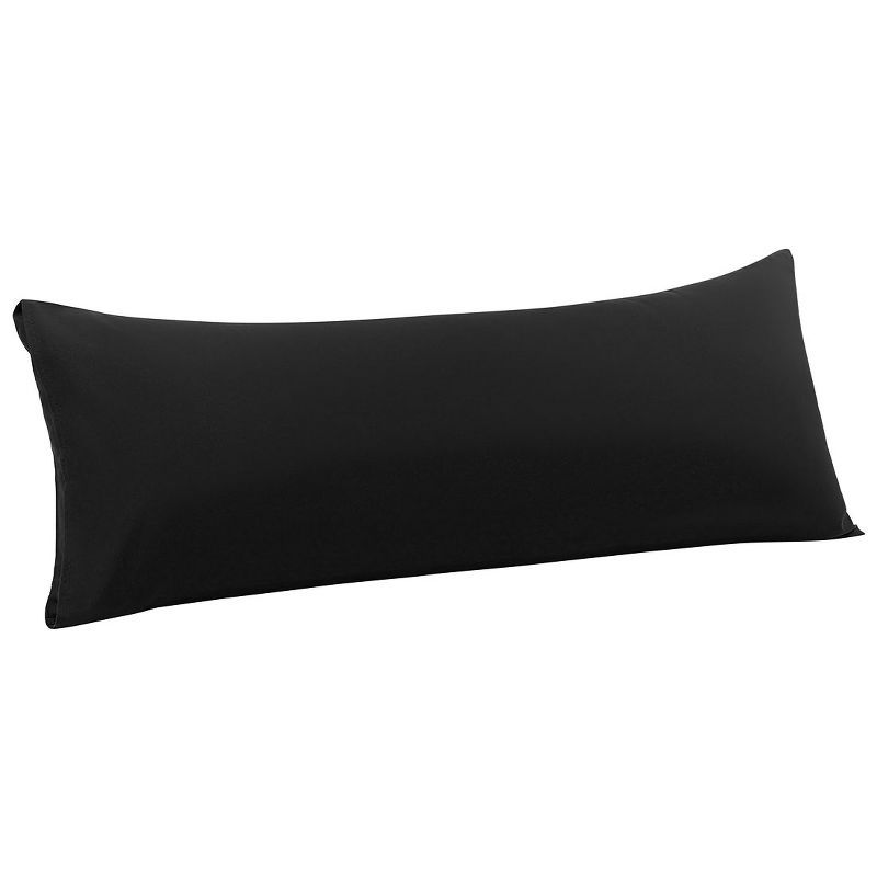 Black Brushed Microfiber Body Pillowcase with Envelope Closure