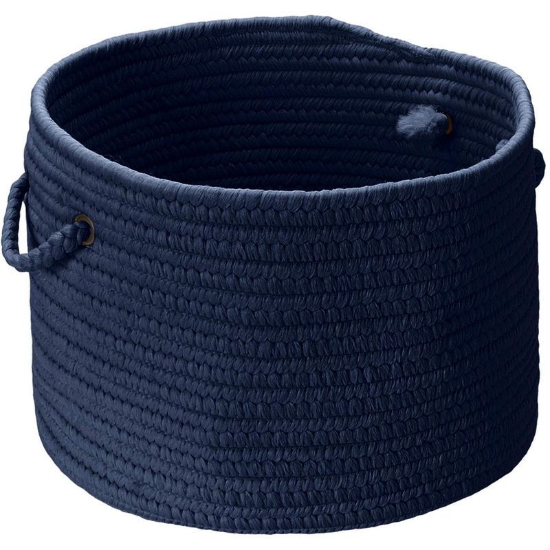 Navy Braided Polypropylene Indoor/Outdoor Utility Basket 14"x10"