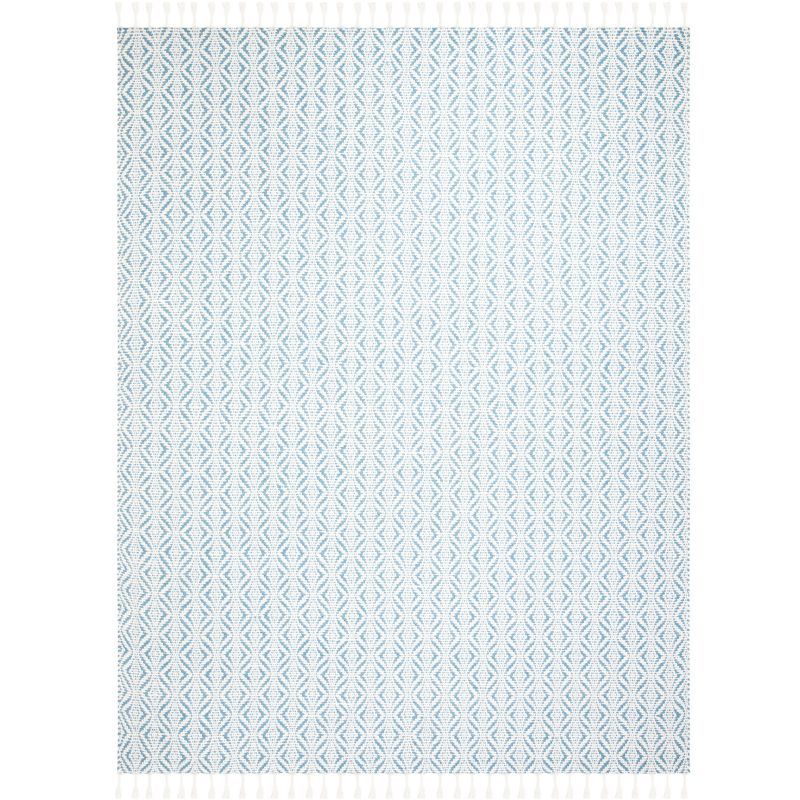 Coastal Bliss Blue Hand-Tufted Wool 8' x 10' Area Rug