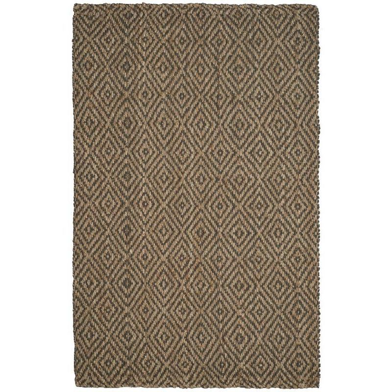 Natural Grey Handwoven Jute Area Rug 5' x 8'