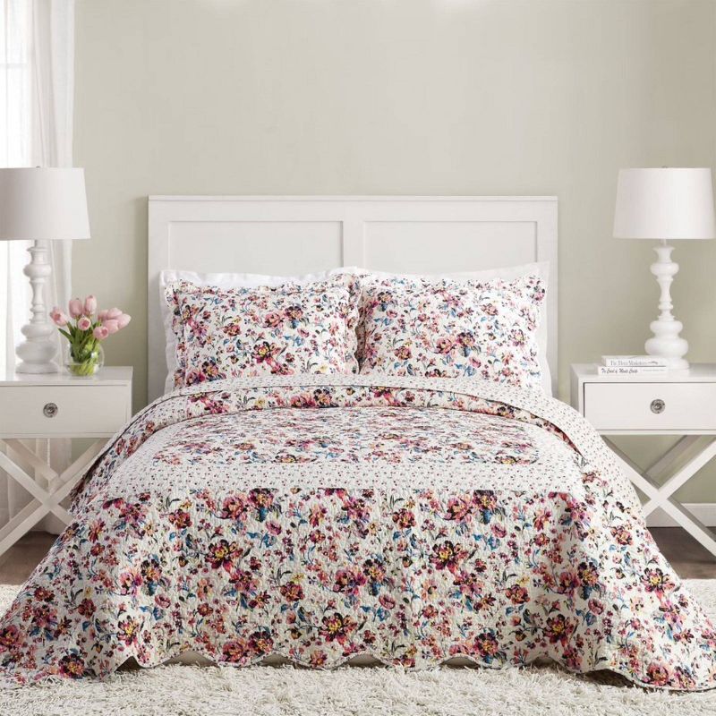 Indiana Rose Pink Cotton Reversible Full Bedspread