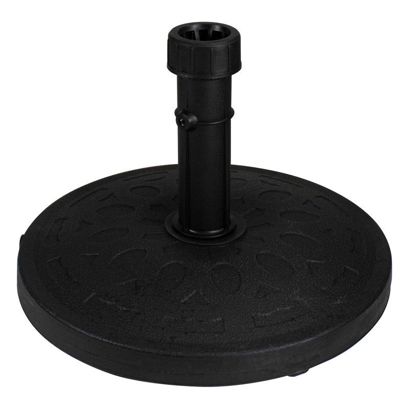 18" Black Round Concrete Resin Patio Umbrella Base