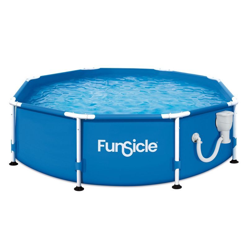 Funsicle 8ft x 30in Blue Round Frame Above Ground Pool with Filter Pump