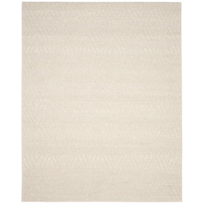 Ivory Elegance Hand-Tufted Wool Rectangular Rug 9' x 12'