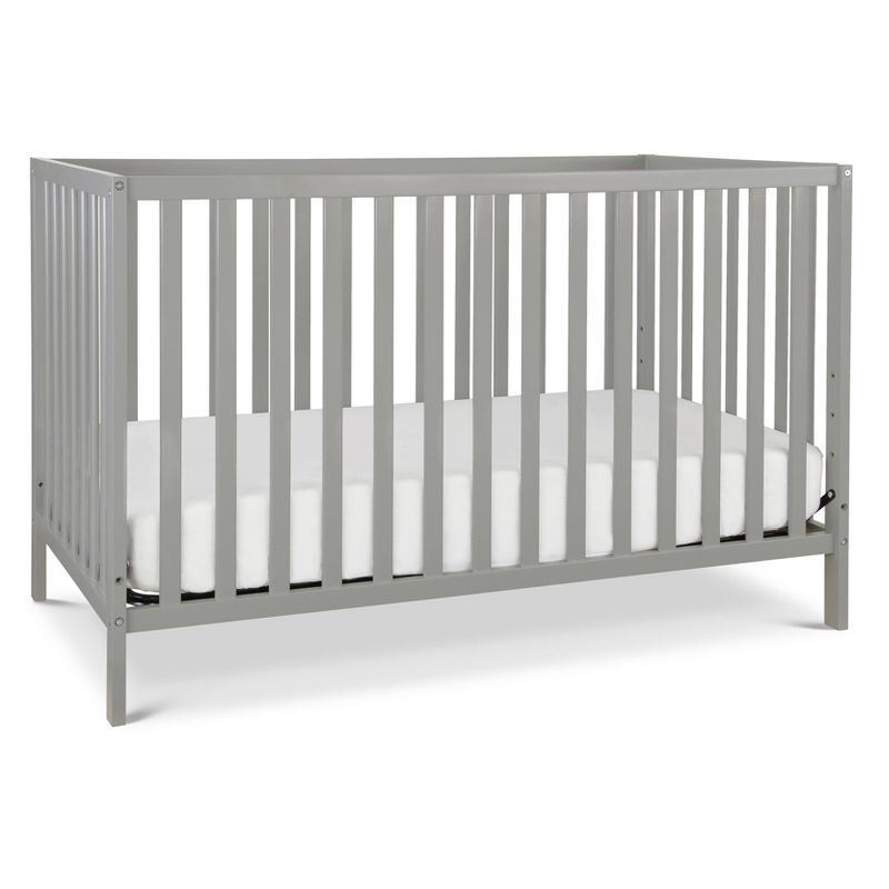 Gray Pine 4-in-1 Convertible Crib with Fixed Side Rails