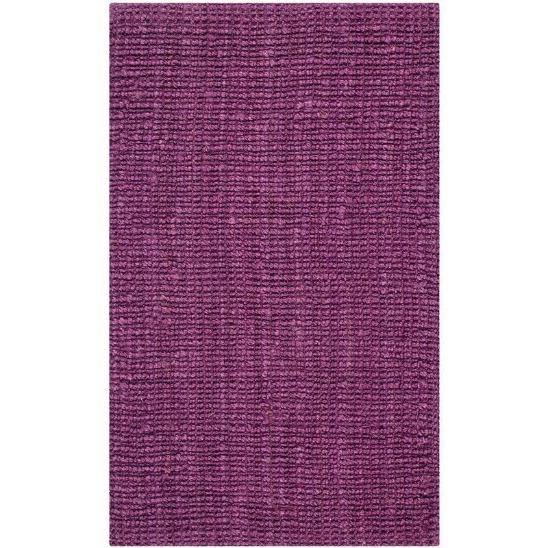 Handmade Purple Jute Non-slip Area Rug