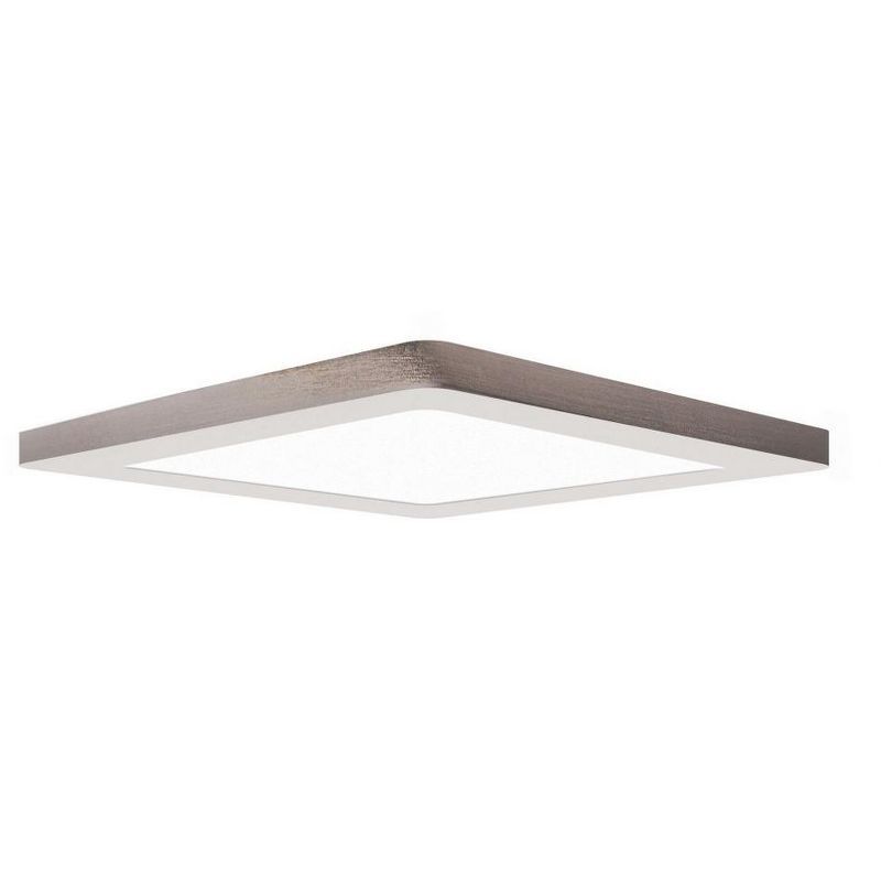 ModPLUS Square Brushed Steel LED Flush Mount Light