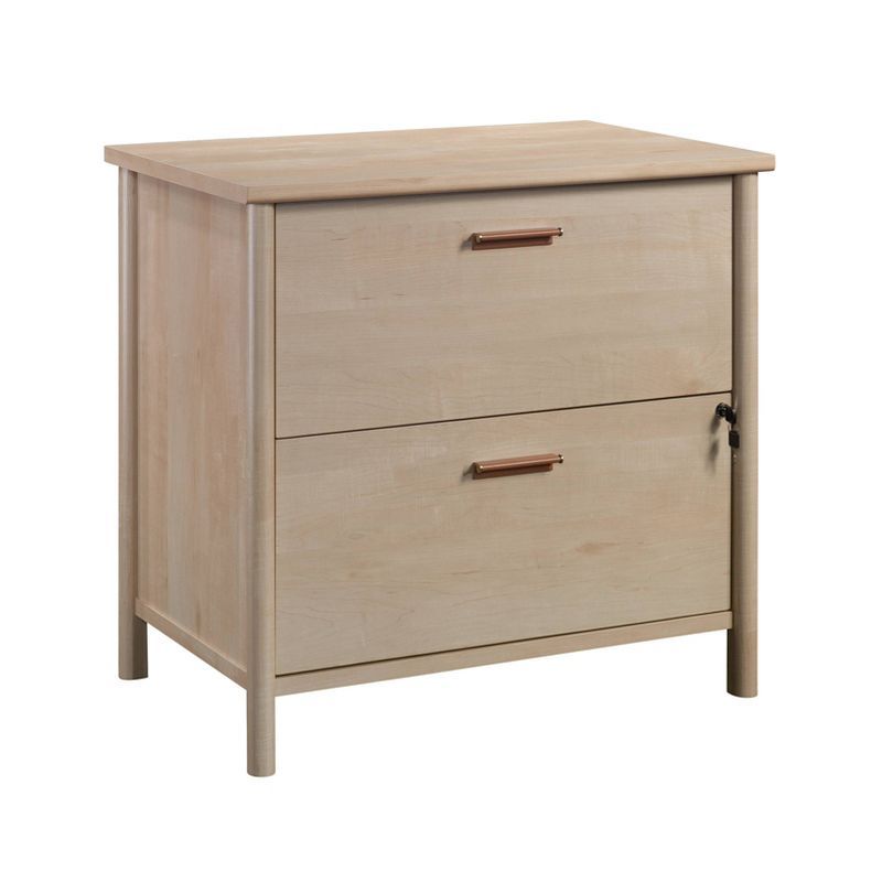 Natural Maple 2-Drawer Lockable Lateral File Cabinet