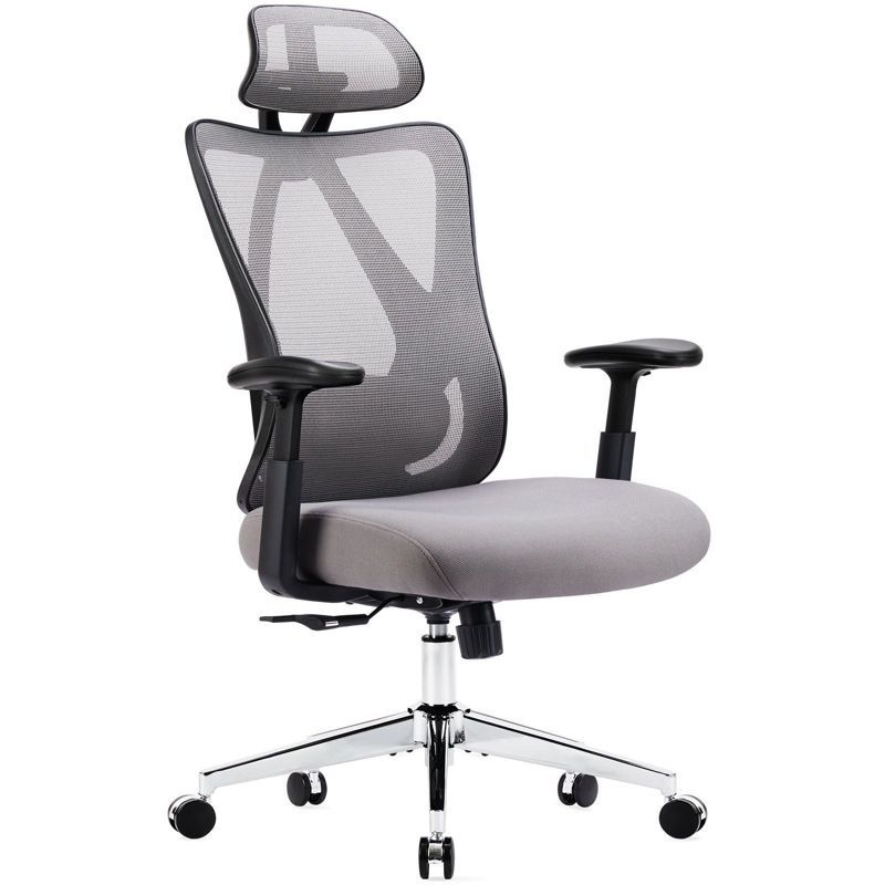 Gray Mesh High Back Ergonomic Swivel Office Chair