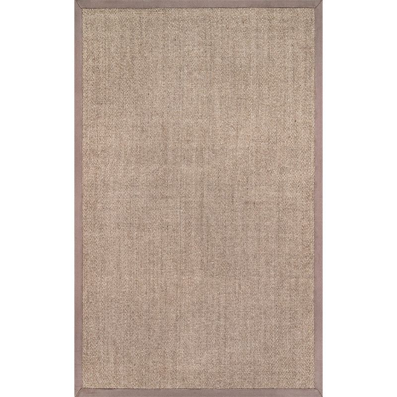 Handmade Karina Square Sisal Area Rug, 6' x 9', Khaki