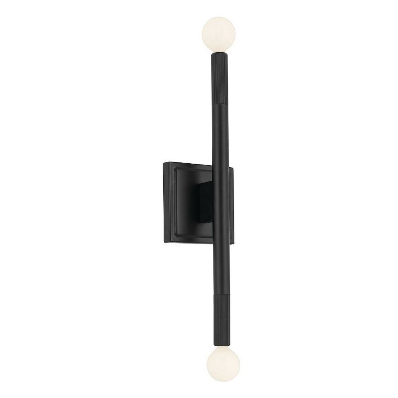 Odensa 17-Inch Black Modern 2-Light Wall Sconce