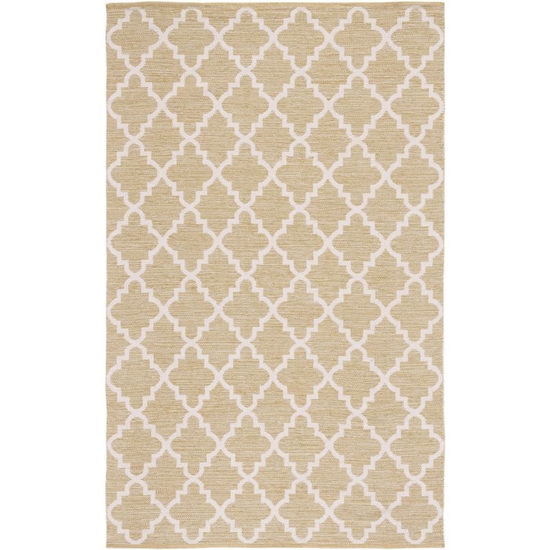 Casual Coastal Montauk 5'x8' Green/Ivory Cotton Area Rug