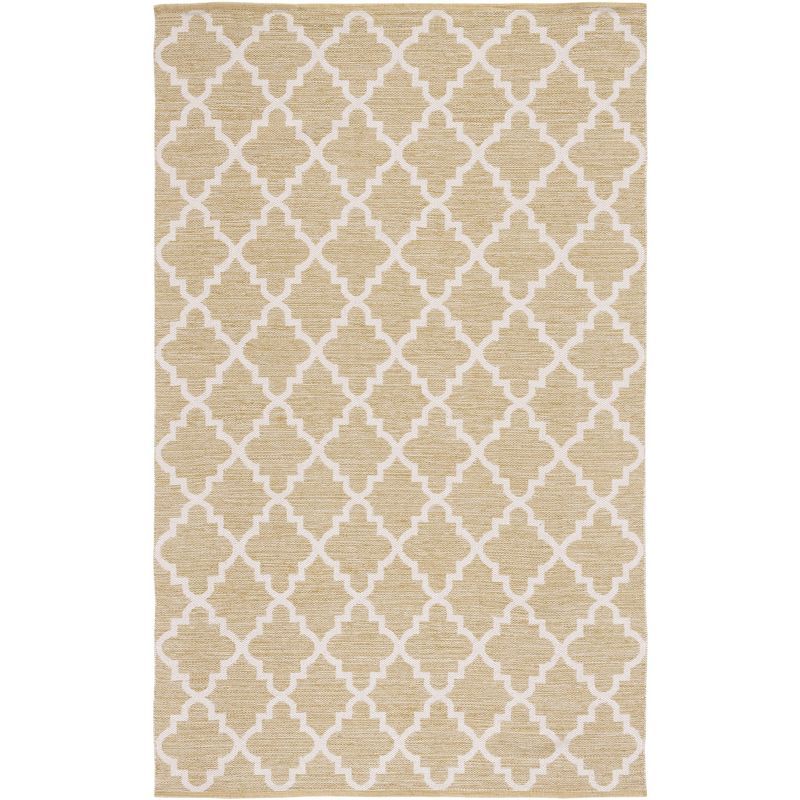 Casual Coastal Montauk 5'x8' Green/Ivory Cotton Area Rug