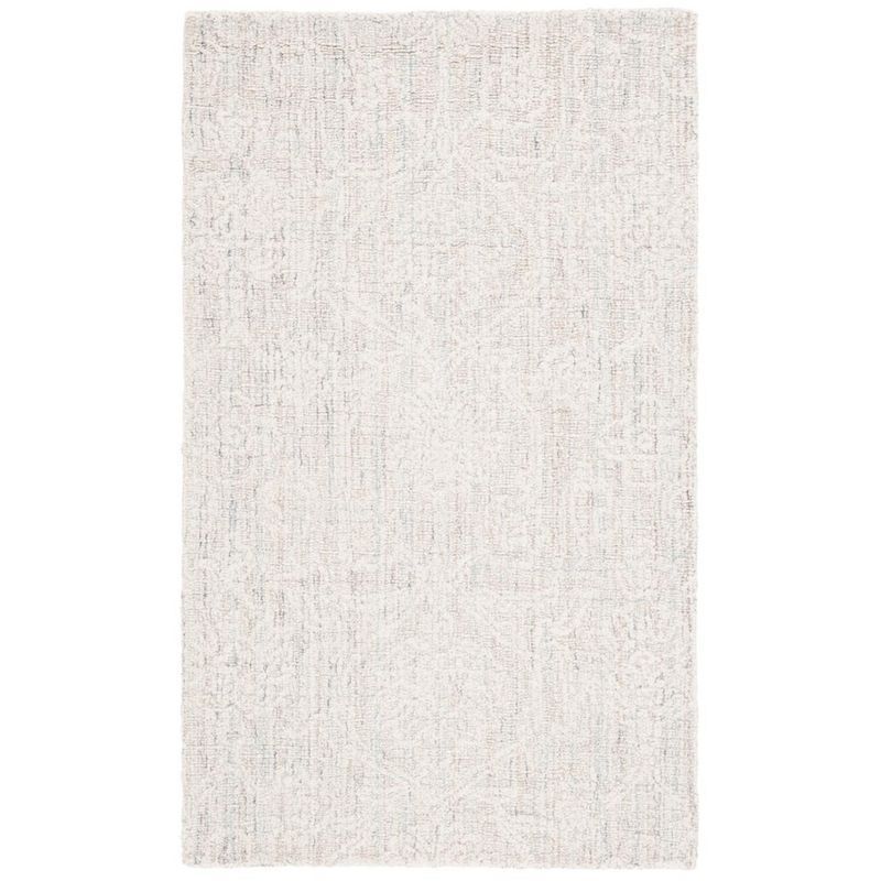 Handmade Blue/Ivory Wool Tufted 3' x 5' Area Rug