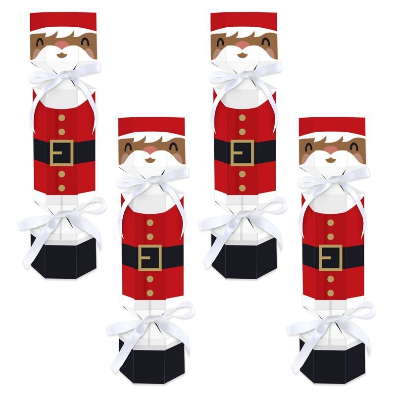 Jolly Santa Claus Red and Black DIY Cracker Boxes Set