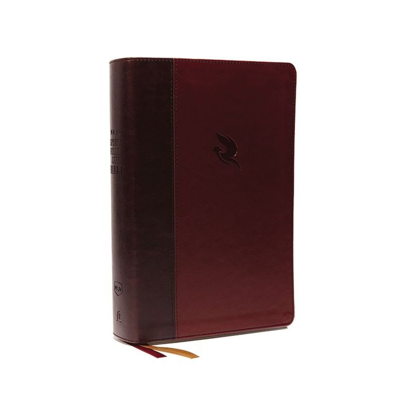 Burgundy and Brown Leather Bound Spirit-Filled Life Bible