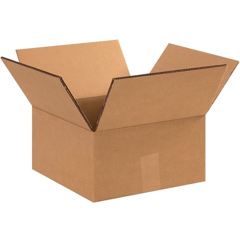 Heavy-Duty Kraft Double Wall 14" x 14" x 8" Shipping Boxes