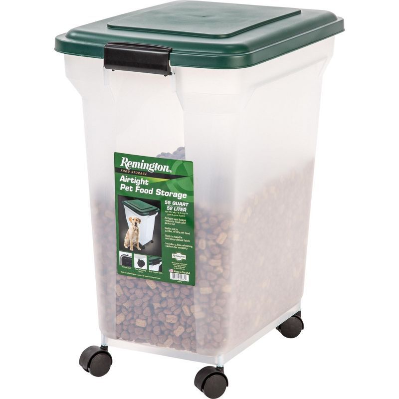 Remington 55 Qt Airtight Plastic Pet Food Storage Container