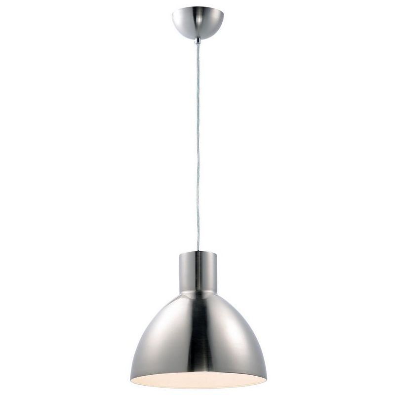 Satin Nickel Spun Metal Dome Pendant Light