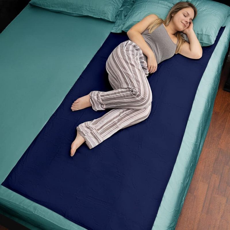 Dark Navy Extra-Long Waterproof Quilted Bed Pad