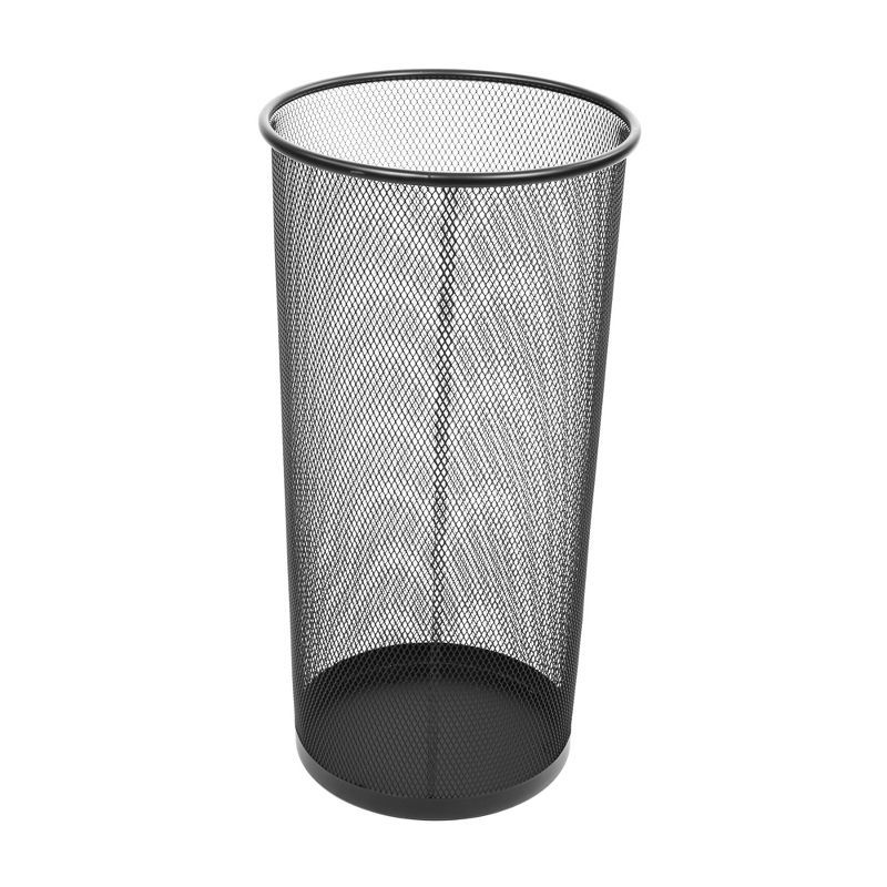 Black Metal Mesh Floor-Standing Umbrella Holder Basket