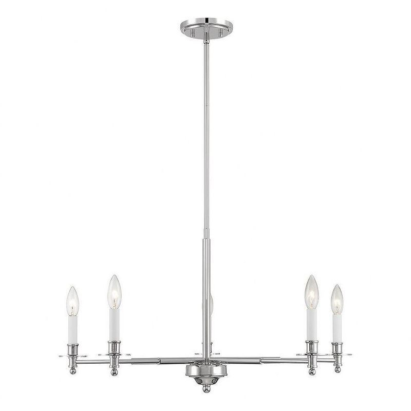 Jasmine 5-Light Polished Nickel Candle Chandelier