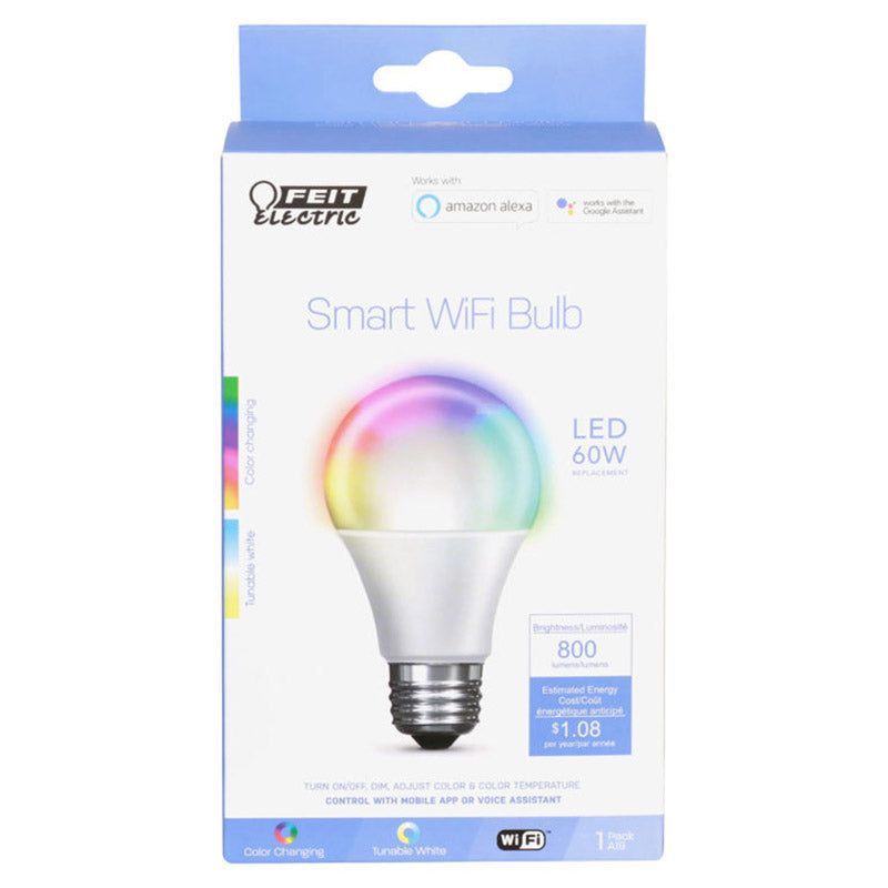 Feit Smart WiFi Color Changing LED Bulb 60W Equivalent