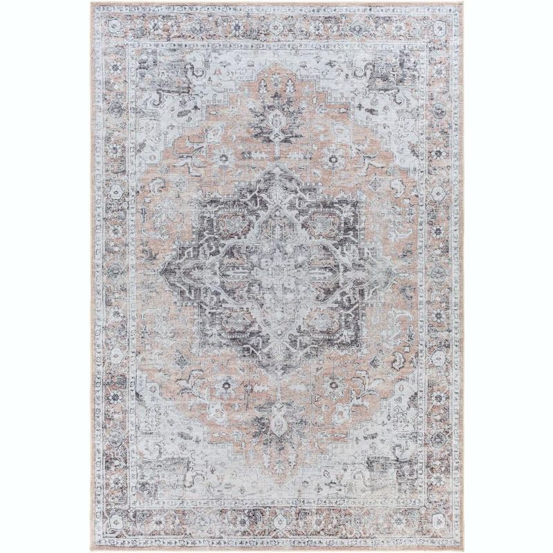 West Okoboji Traditional Gray Washable Chenille Area Rug