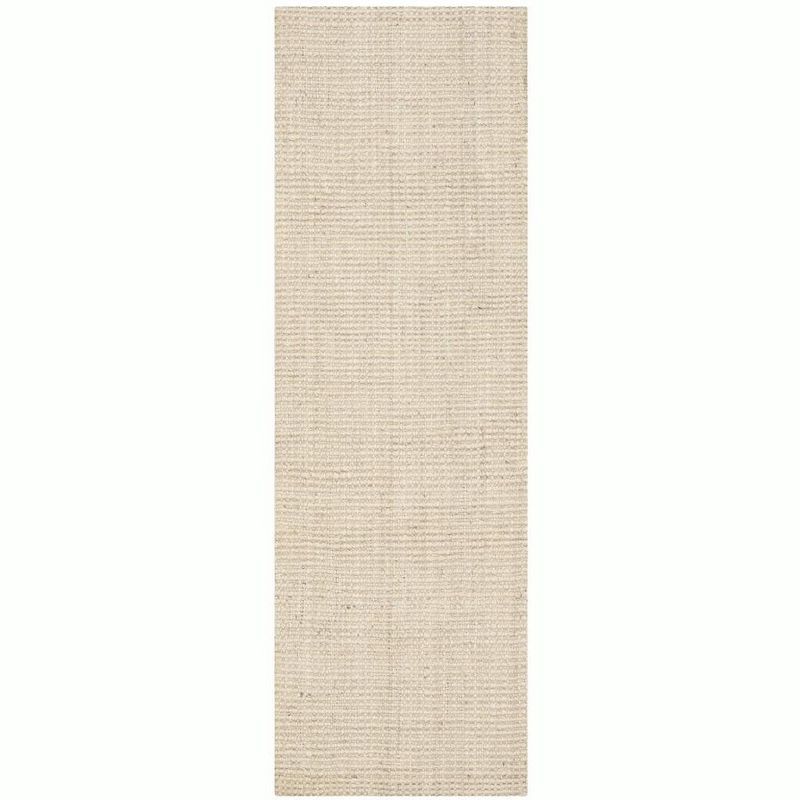 Ivory Beige Handmade Jute Runner Rug 2'3" x 11'