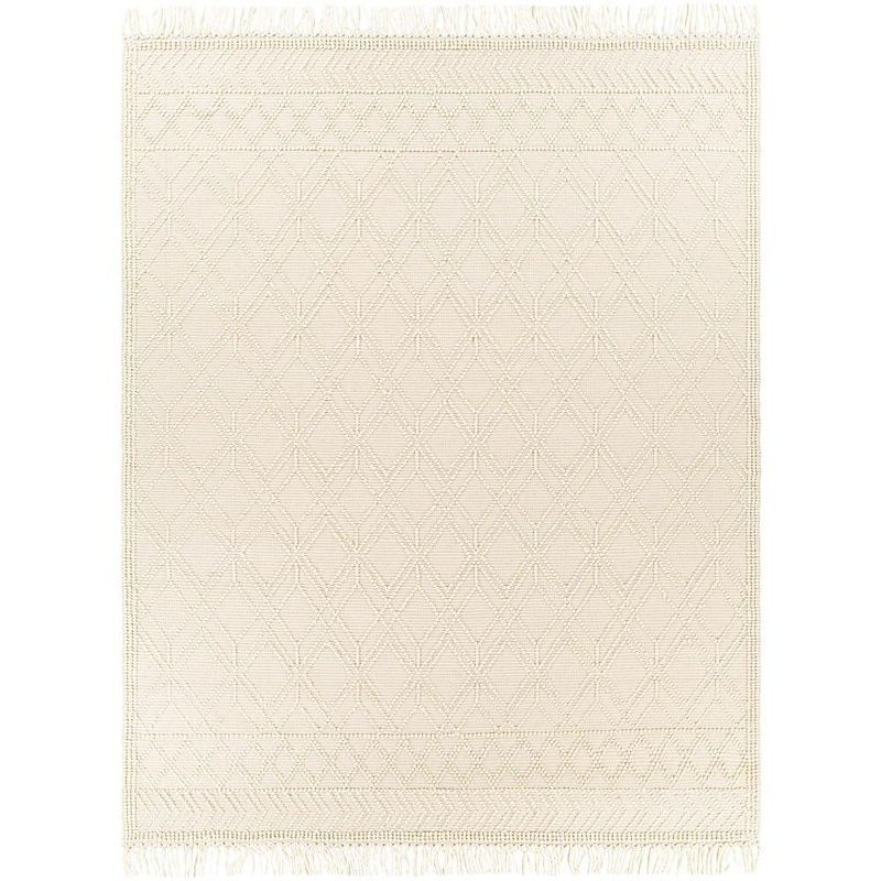 Serene Haven Hand-Knotted Wool Beige Area Rug, 8' x 10'