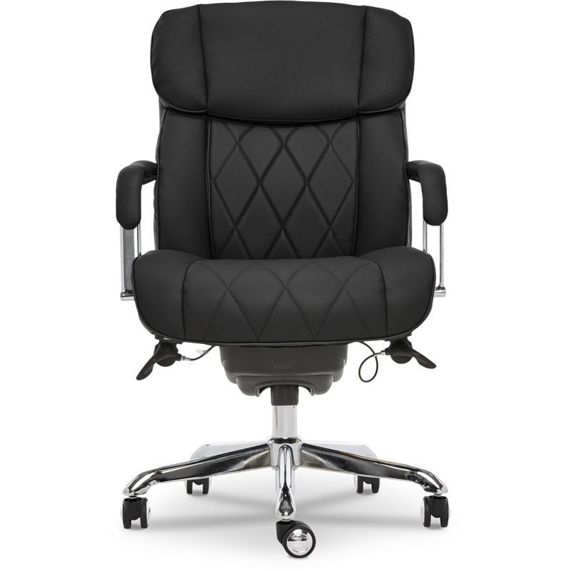 Sutherland Executive Black Bonded Leather Swivel Chair with Chrome Base