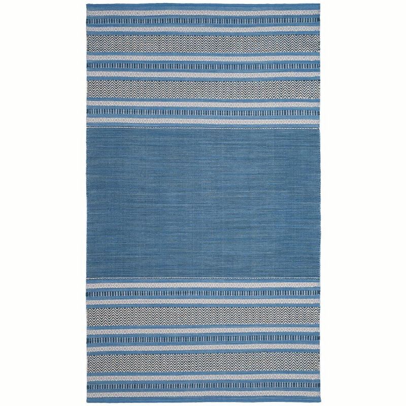 Coastal Charm Hand-Woven Gray Cotton 8' x 10' Area Rug