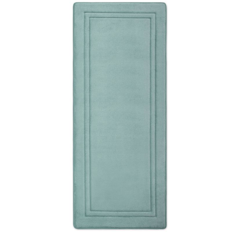 Aqua Quick Drying Memory Foam Bath Mat with Skid Resistant Base