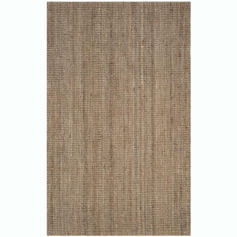 Natural Gray Handwoven Jute Area Rug 6' x 9'