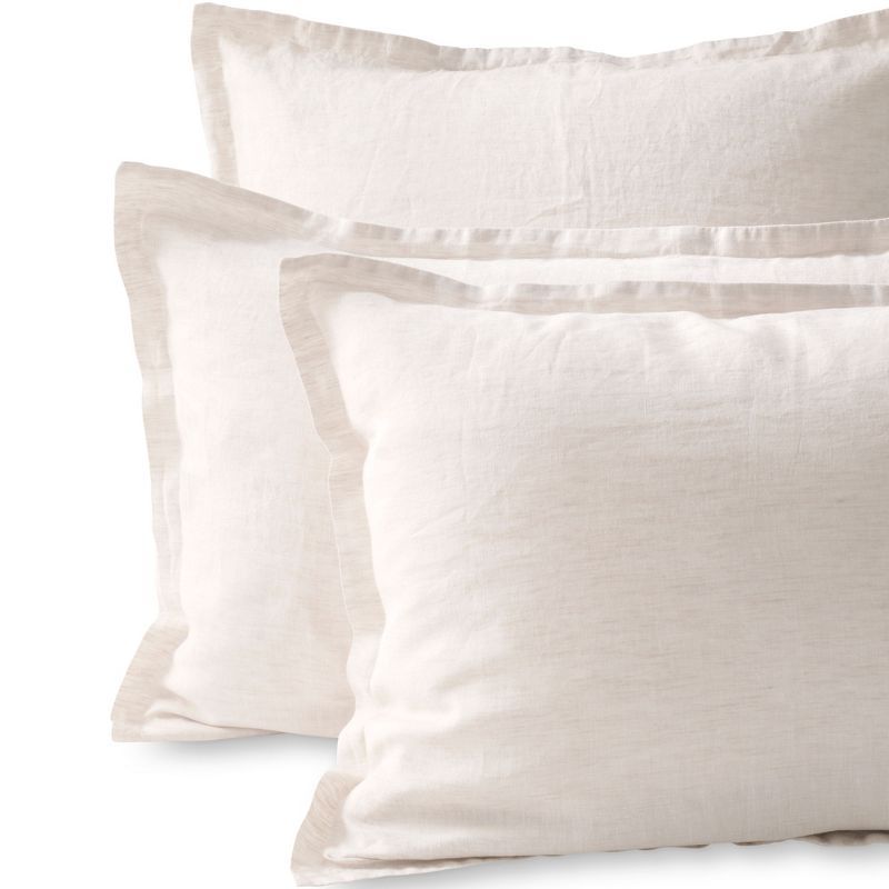 King Size Off-White Linen Chambray Pillow Sham