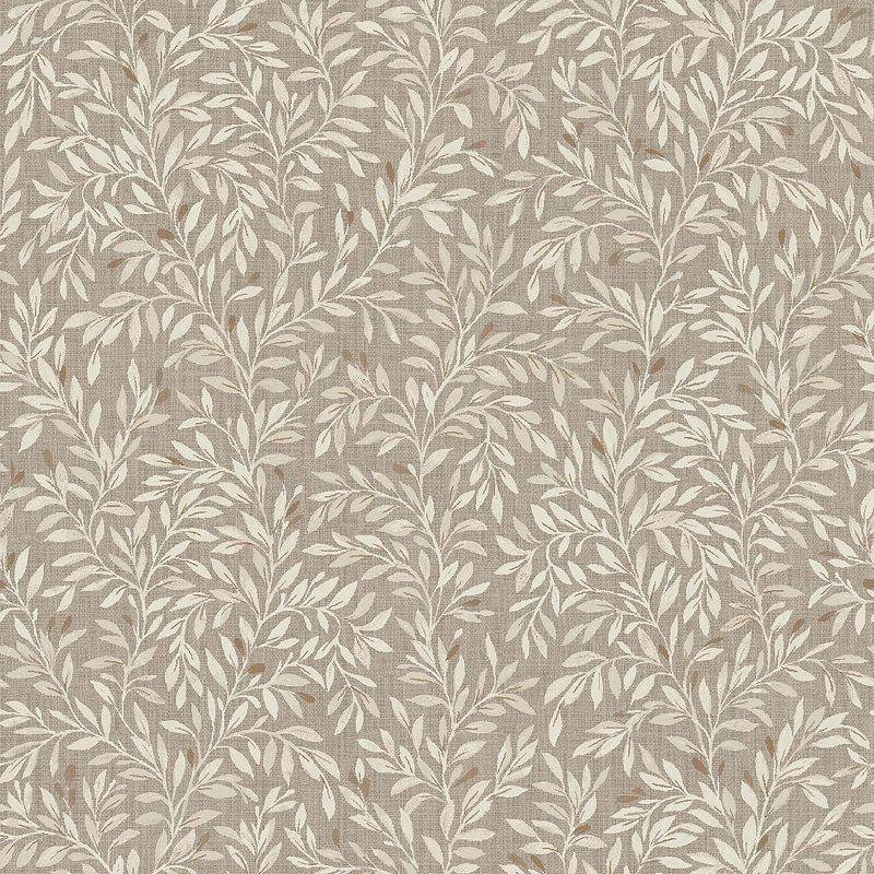 Neutral Leaf Pattern Removable Wallpaper, 20.5" x 396"