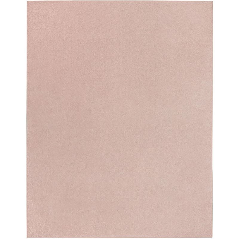 Pink Rectangular Synthetic 10' x 14' Indoor/Outdoor Rug