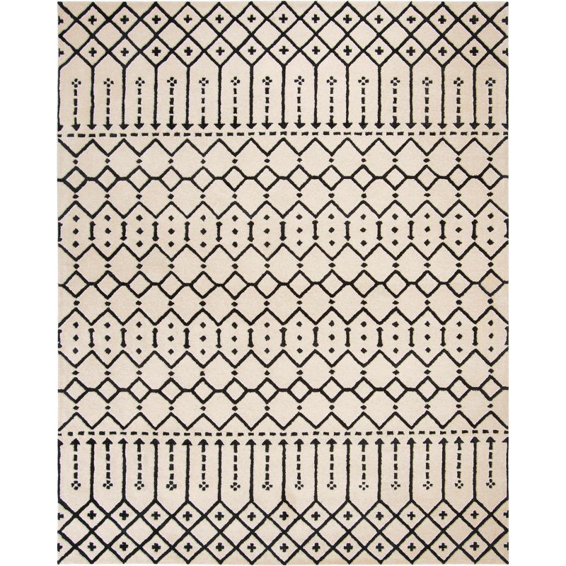 Handmade Himalaya Elegance 9' x 12' Black Wool Area Rug